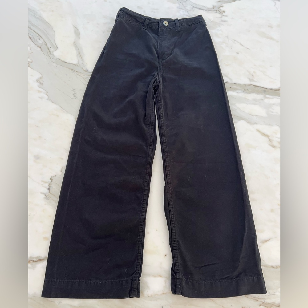 WE THE FREE BLACK COTTON HIGH RISE WIDE LEG JEAN PANTS SIZE US 24 - Picture 6 of 17